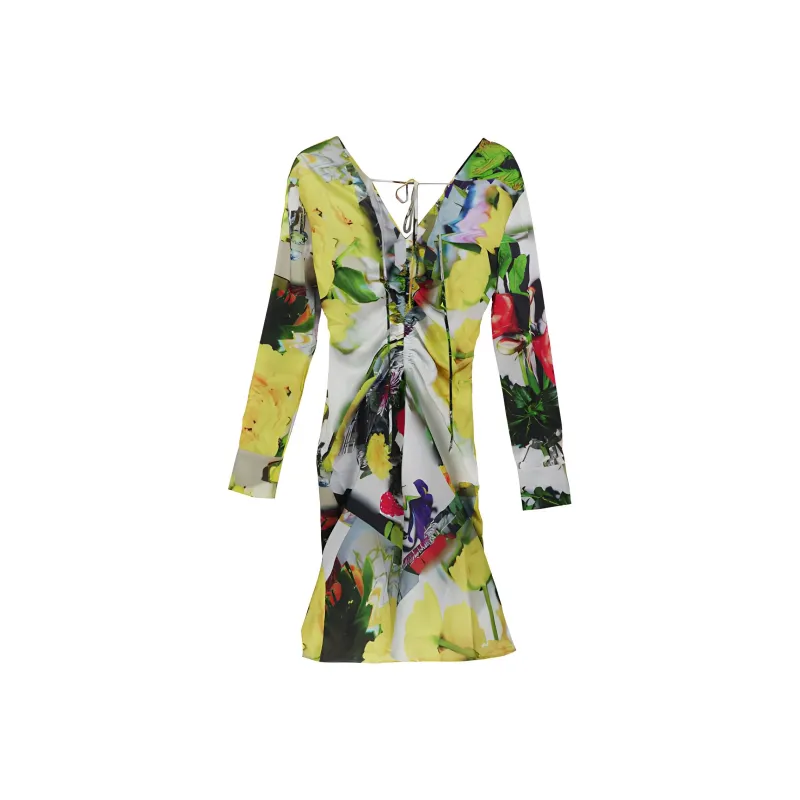 MSGM Long Sleeved Dress Women's Multicolor-0