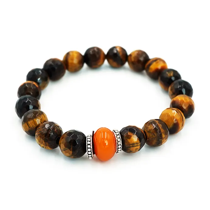 PAUL COSTELLOE Tiger's Eye Stone Bracelets Unisex-9