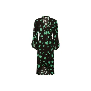 GANNI Printed Crepe Mini Dress 'Phantom'