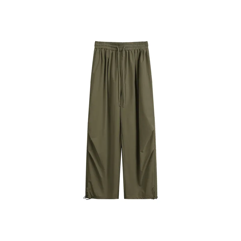 ICH MODE Casual Pants Unisex Burgundy-7
