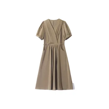Mapping Short Sleeved Dresses Women's Champagne