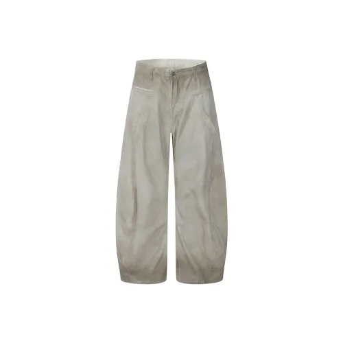 YIXIAOMO Jeans Unisex Dirty White