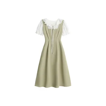 COVT Short Sleeved Dresses Women's Light Green