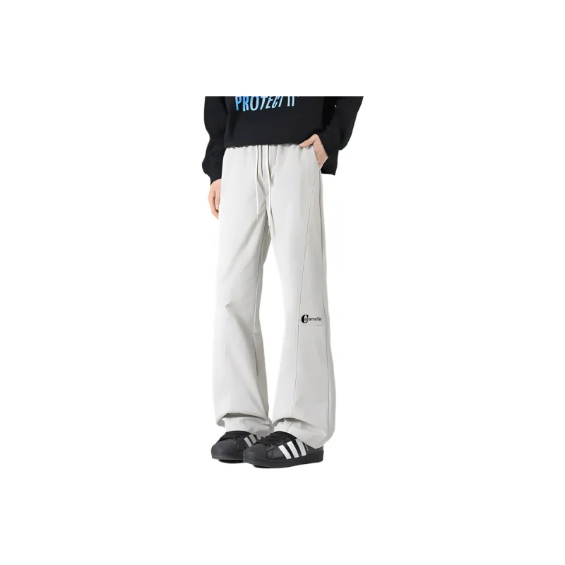 Caramella Casual Pants Unisex White Heather Gray-0