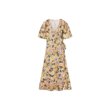 Migu Short Sleeved Dresses Women's Rose Mist Purple