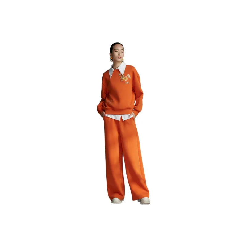 BBLLUUEE Sweatshirt Set Women's Rimu Orange-0