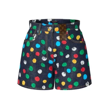 Yayoi Kusama X LOUIS VUITTON LOUIS VUITTON X Yayoi Kusama Casual Shorts Women's Black