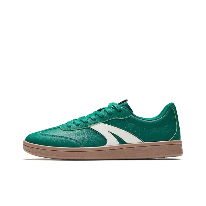 Anta Abrasion Resistant Lightweight Breathable Quick Dry Slip Resistant Low Top Skateboard Shoes Men's Green-0