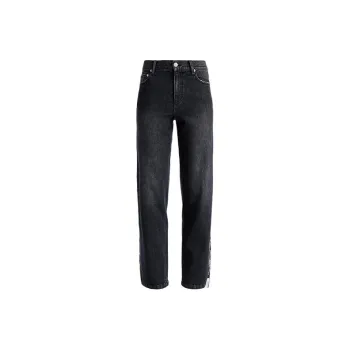 ALICE+OLIVIA Gayle Crystal embellisjed Straight leg Jeans