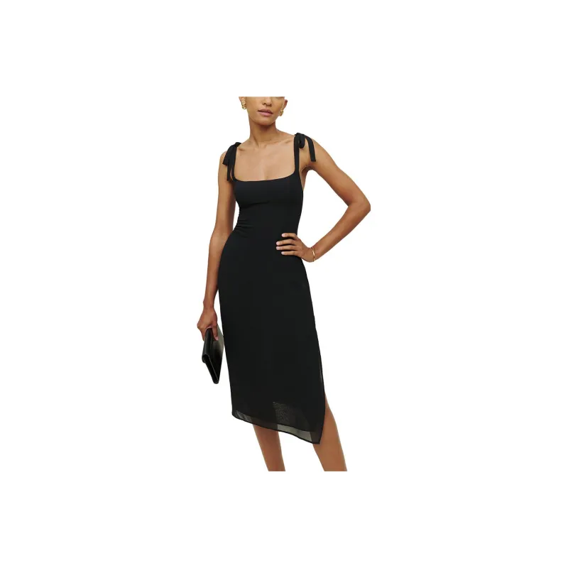 REFORMATION Slip Dresses Women's Black-0