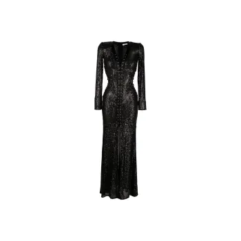 Elisabetta Franchi Sequinned Tulle Gown