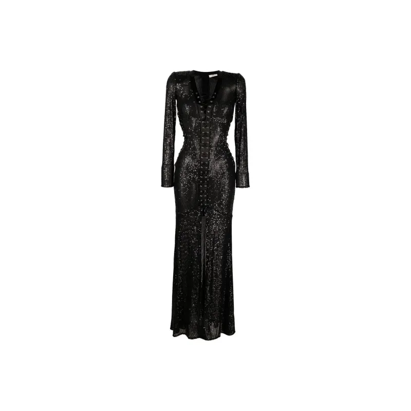 Elisabetta Franchi Sequinned Tulle Gown-0