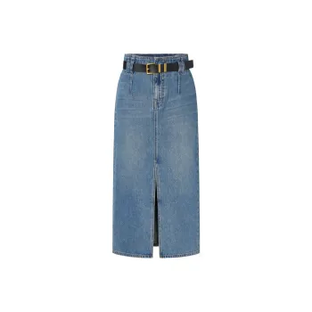 MOCO Denim Long Skirts Women's Blue