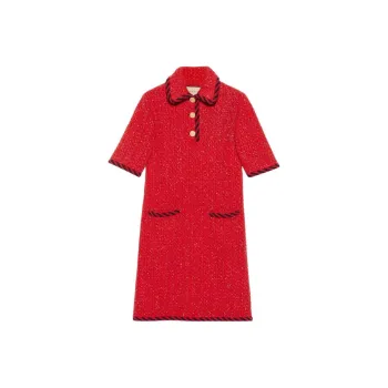 GUCCI Cable Stitch Wool Dress