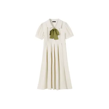 EIDOLON GRAIN Short Sleeved Dress Women's Ecru