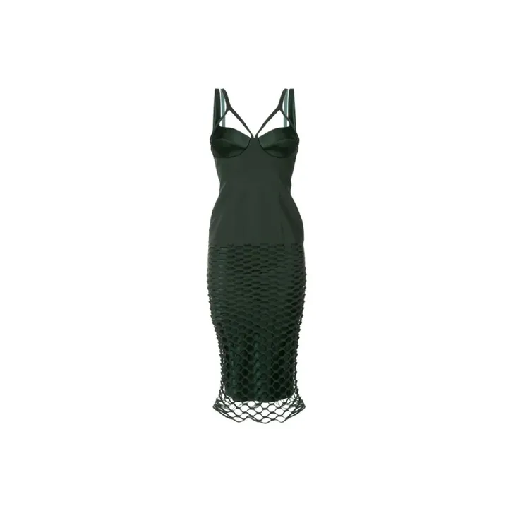DION LEE Sleeveless Dresses Women's Dark Green-0