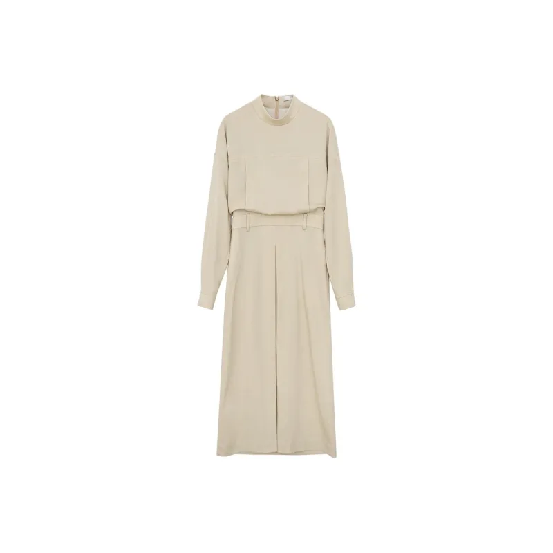 MUNJOUR Long Sleeved Dress Women's Creamy Apricot-0