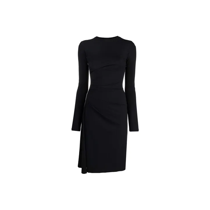 OFF-WHITE FW21 Long-Sleeved Dresses Women's Black-0
