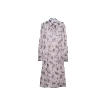 PRADA Floral print Chiffon Midi Dress