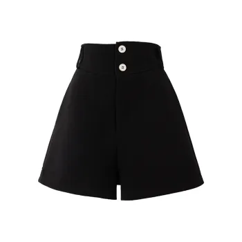 SOON FLOWER Casual Shorts Women's Black