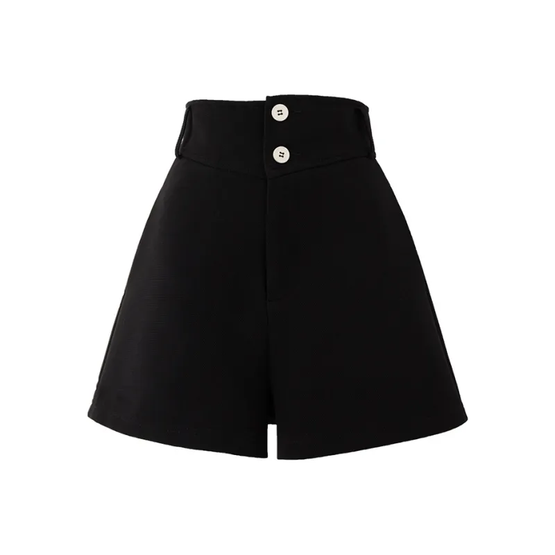 SOON FLOWER Casual Shorts Women's Black-0