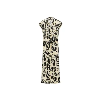 ZARA Short-Sleeved Dresses Women's Yellow