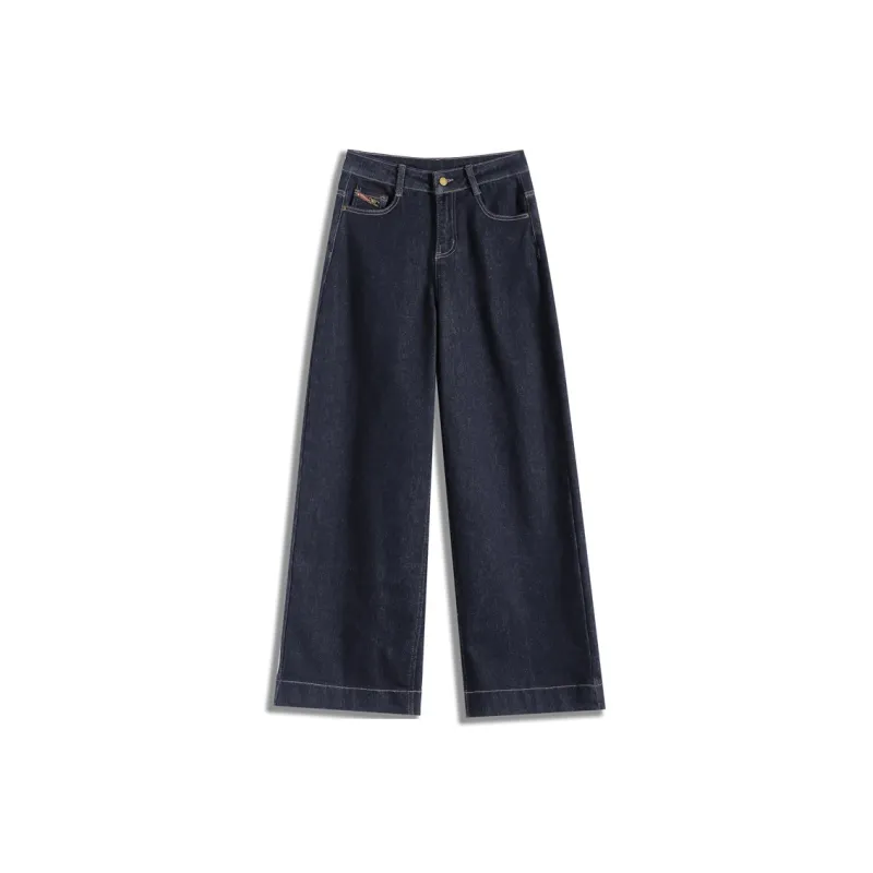 SITOL Jeans Women's Dark Blue Thin Fleece-0