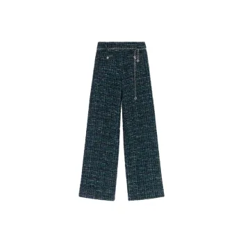 Maje Wide-leg Tweed Trousers