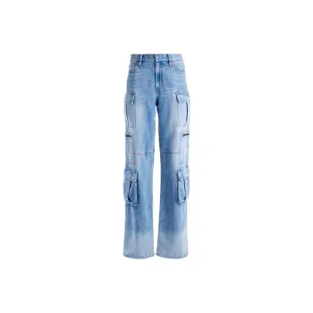 ALICE+OLIVIA Cay Baggy Denim Cargo Trousers