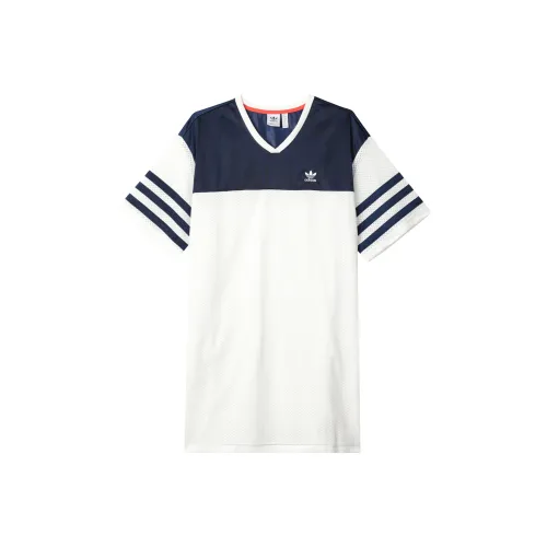 Adidas SS24 Short Sleeved Dresses Women's White/Dark Indigo