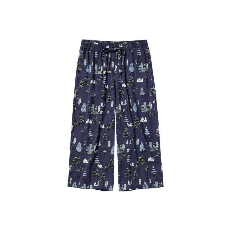 UNIQLO x Moomin SS25 Casual Pants Women's Navy Blue-0