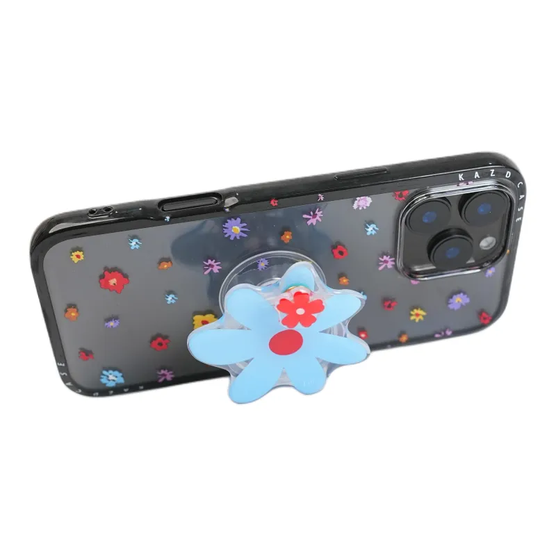 Sopi Acrylic Material Multicolor Small Floral Stand Phone Cases Compatibility With IPhone 16/15/13/14/Pro/Max-3