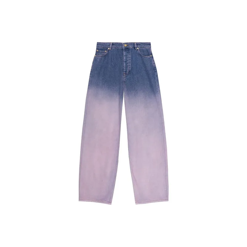 GANNI Future High rise Wide leg Jeans-0