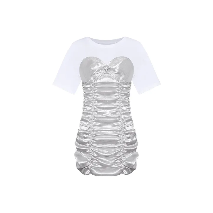 OZLANA Heart Of The Waves Series Short-Sleeved Dresses Women's Silver-0