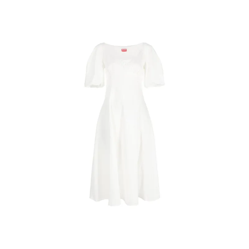 KENZO Short-Sleeved Flared Midi Dress-0