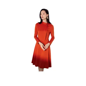 BBLLUUEE Long Sleeved Dress Women's Rimu Orange