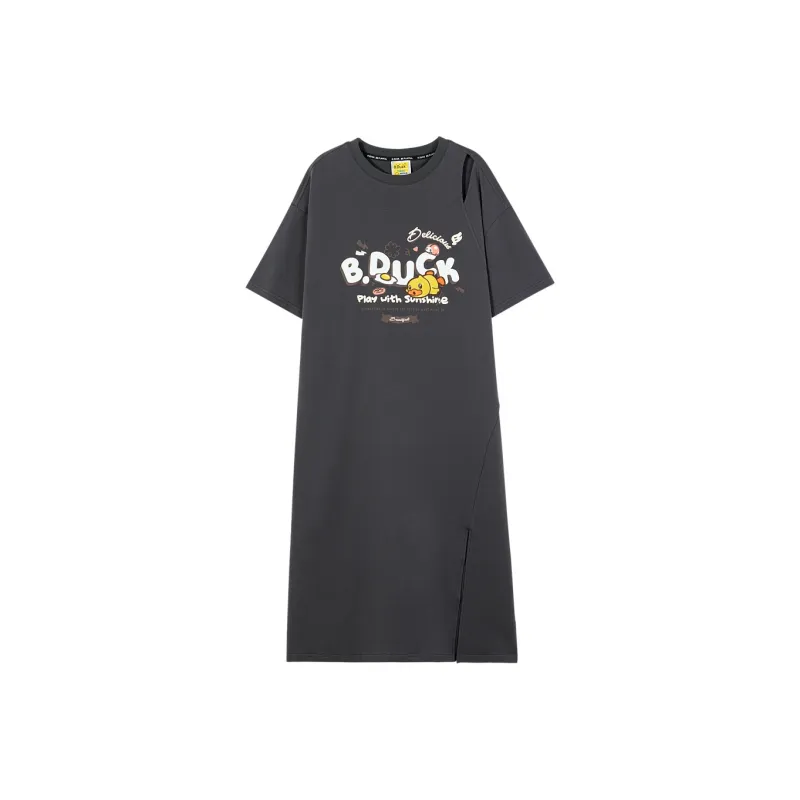 B.Duck Short Sleeved Dresses Women's Dark Gray-0