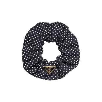 PRADA Recycled Nylon, Enamel, Metal Hair Tie Women's Blue