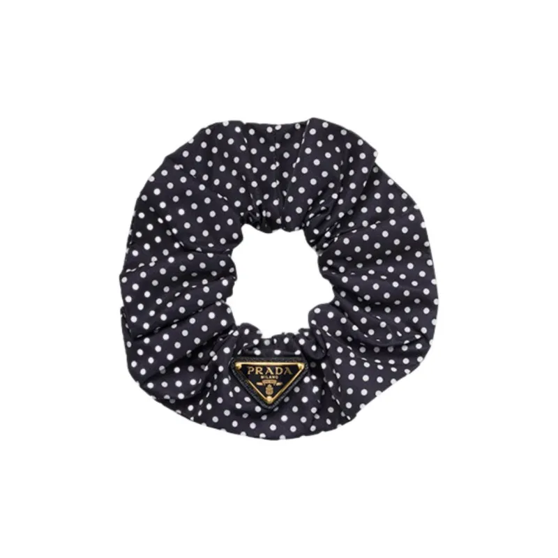 PRADA Recycled Nylon, Enamel, Metal Hair Tie Women's Blue-0