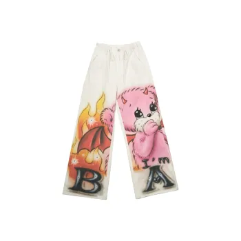 LALABOBO Jeans Women's White Denim