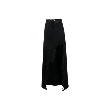 Vetements Denim Long Skirts Women's Black
