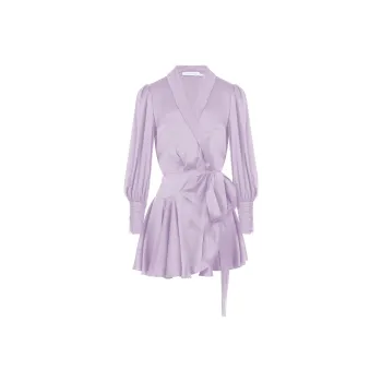 Zimmermann SS22 Long Sleeved Dress Women's Purple