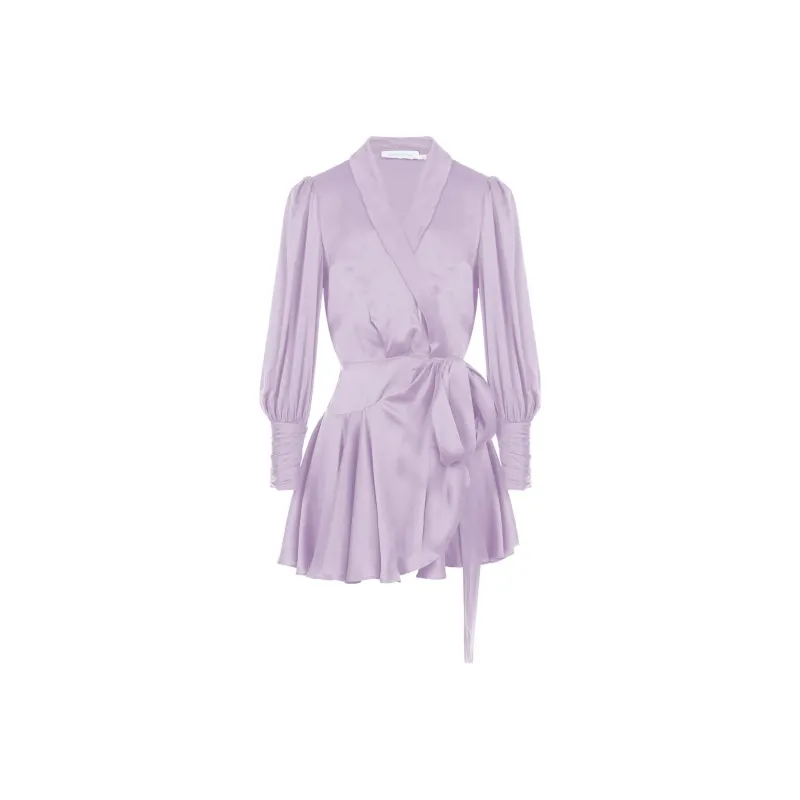 Zimmermann SS22 Long Sleeved Dress Women's Purple-0