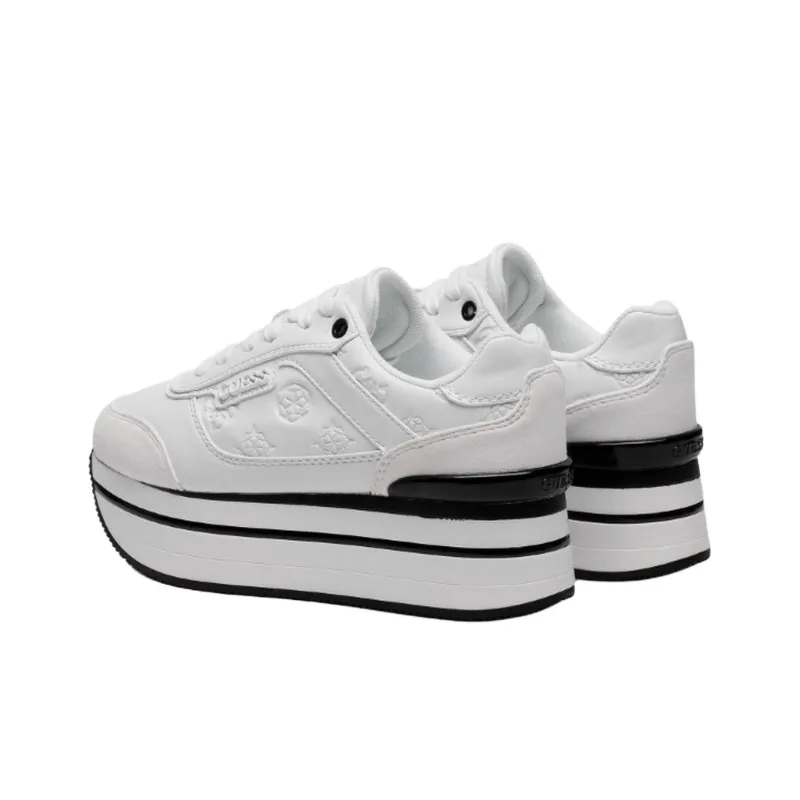 GUESS Hansin Abrasion Resistant Low Top Casual Shoes Women's White-4