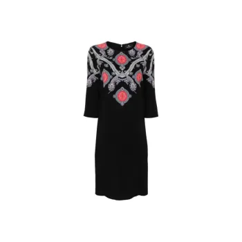 ETRO Paisley Printed Cady Crewneck Midi Dress