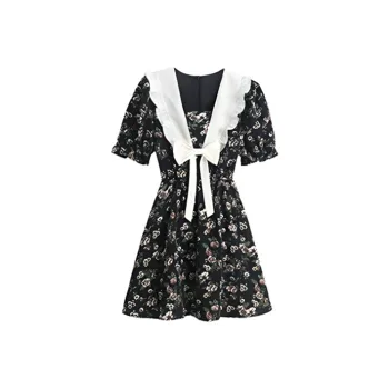ETSE Short Sleeved Dresses Women's Black