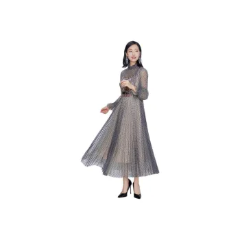 BBLLUUEE Long Sleeved Dress Women's Mist Gray