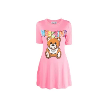 MOSCHINO Short-Sleeved Dresses Women's Pink