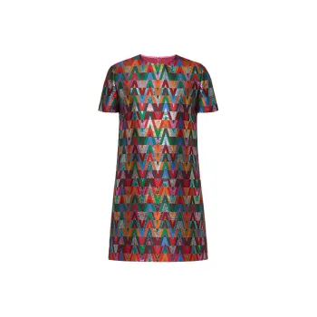 Valentino Short Sleeved Dresses Women's Multicolor