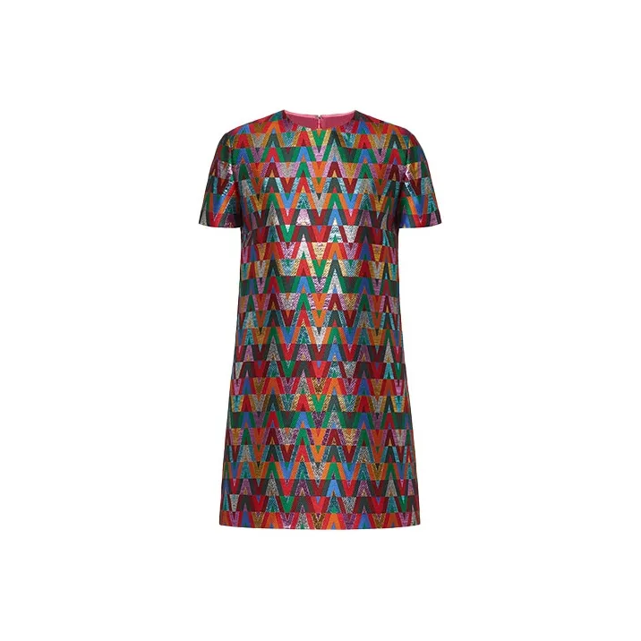 Valentino Short Sleeved Dresses Women's Multicolor-0